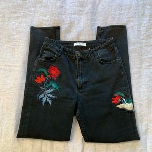 Beautiful embroidered Sandro jeans